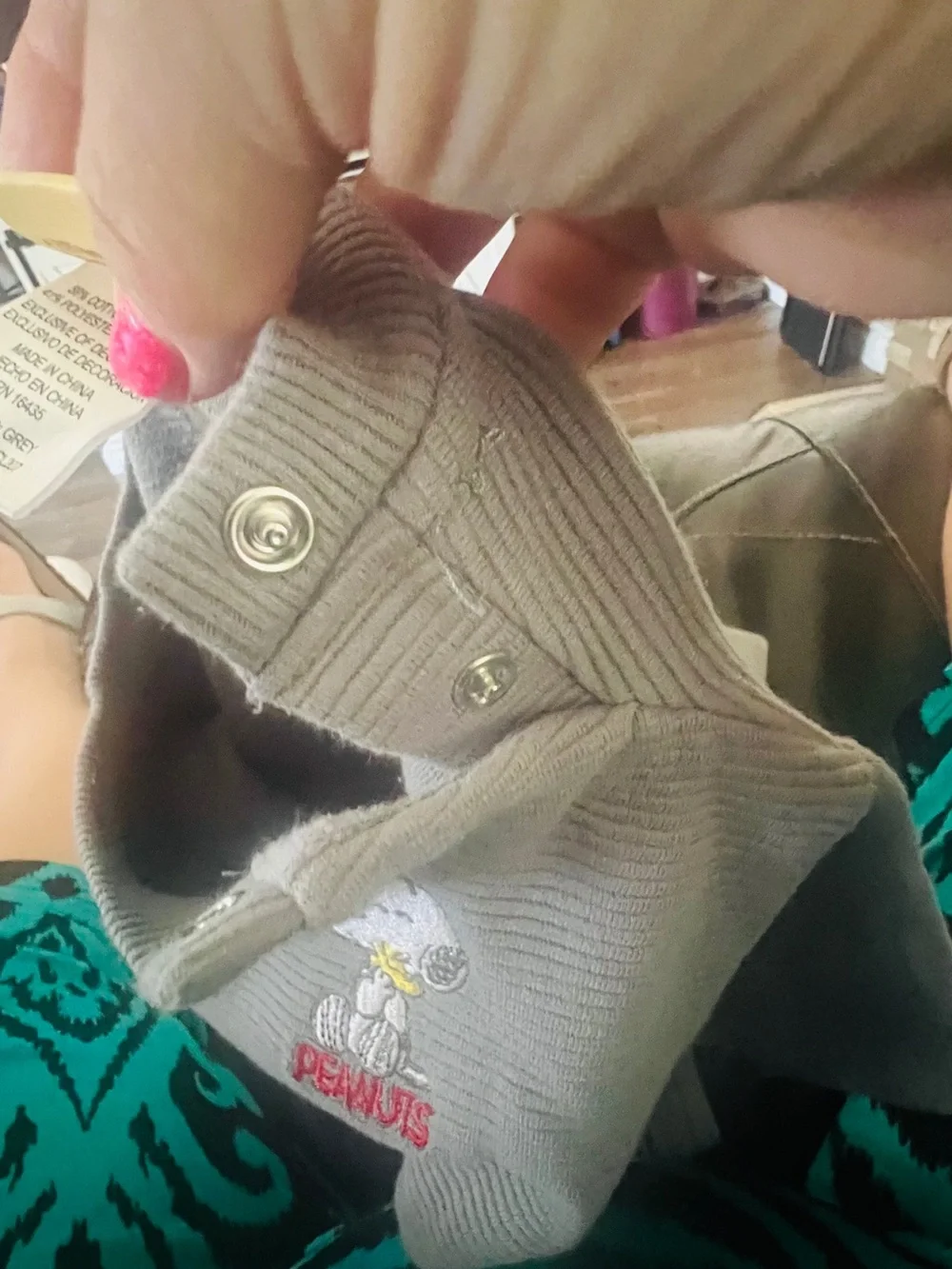 Peanuts Snoopy  Gray Sweatshirt  and Pants with Brand Tag 3-6 months